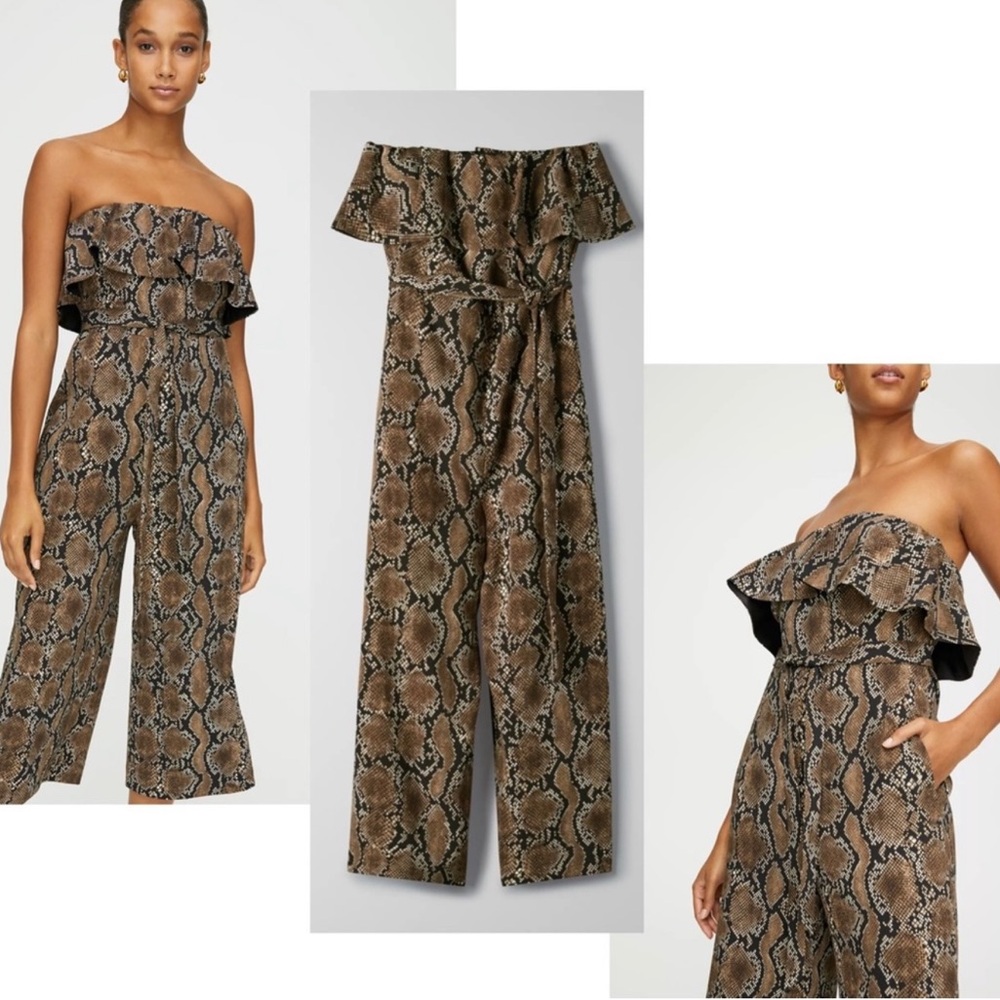 Aritzia Babaton Python Snake Flutter Jumpsuit, Si… - image 1